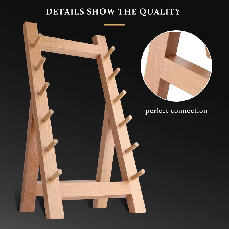 Japanese Kitchen Knife Holder Eco Friendly Natural Beech Wood Beech Wood 6Layers Splice Block Kitchen Knife Set Holder